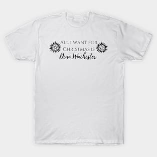 all i want for Christmas is Dean Winchester T-Shirt